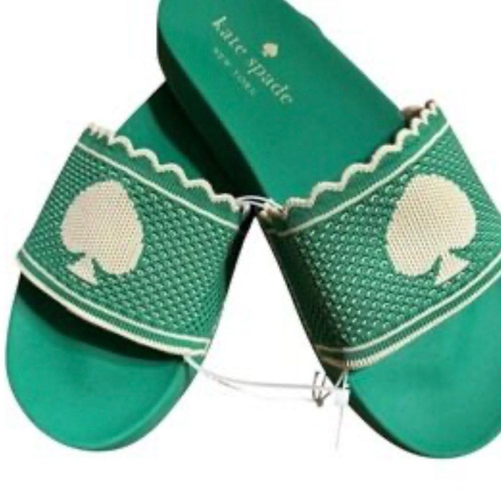 Kate Spade Teal Slide Sandals